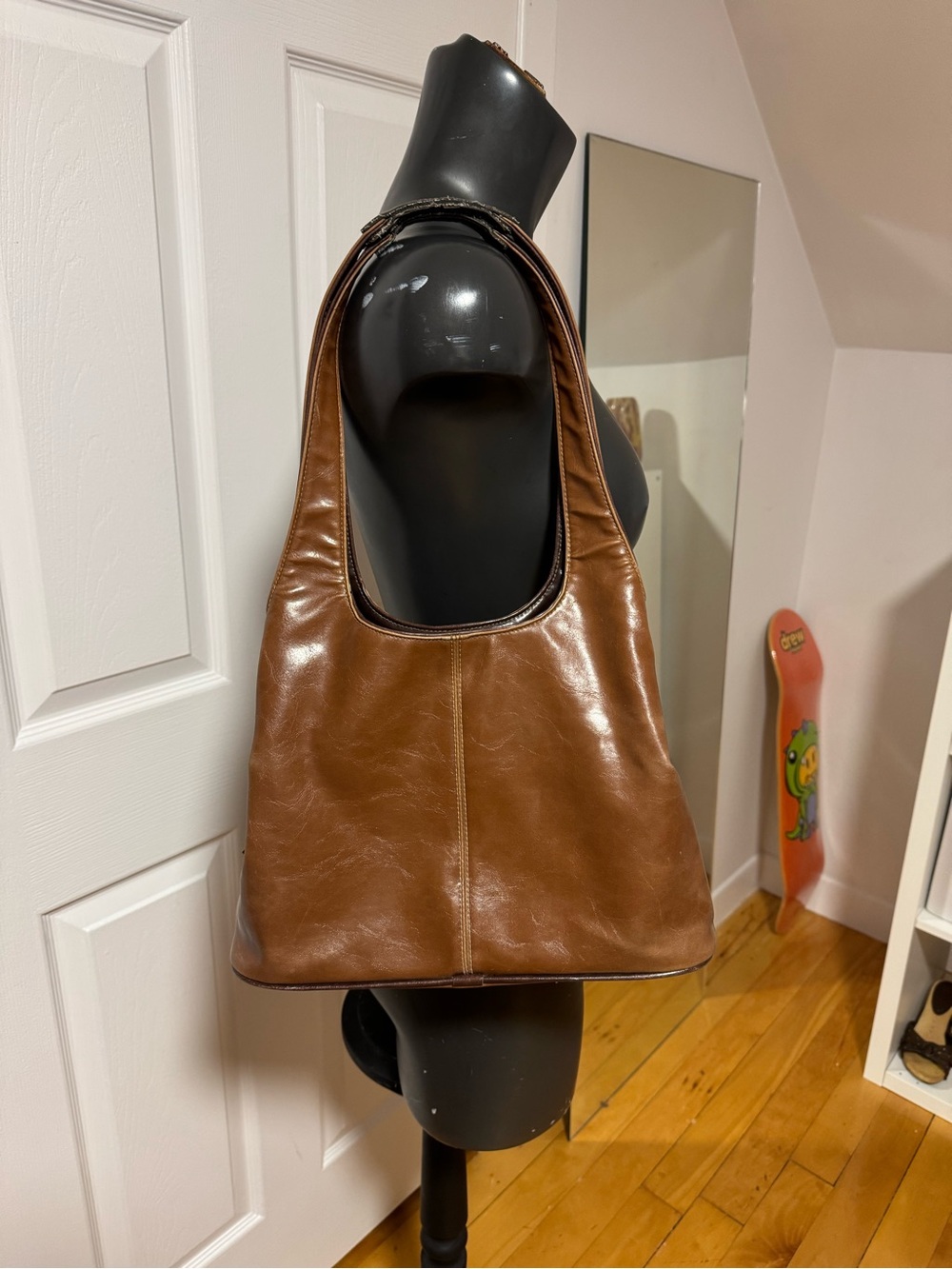 Classic Brown faux Leather Shoulder Bag - Sleek Everyday Tote